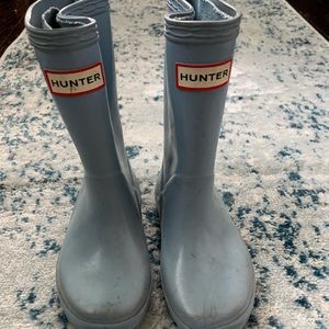 Blue hunter boots